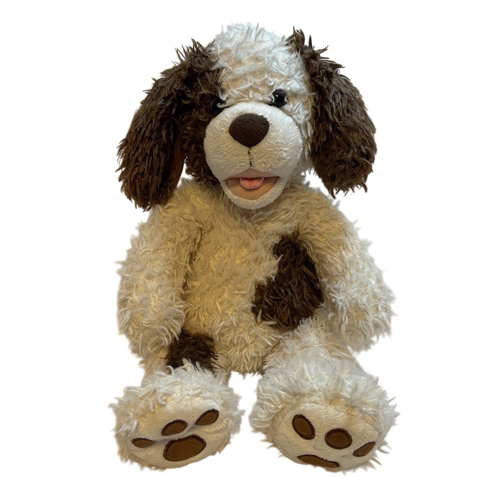 Build a Bear Floppy Puppy Dog Plush Stuffed Animal‎ Tan Brown BAB 16 in